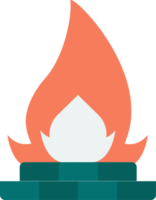 coal and fire illustration in minimal style png