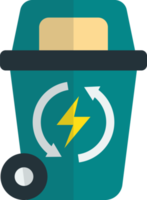 trash and energy illustration in minimal style png