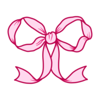 lazo rosa dibujado a mano png