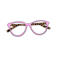 Rosa Brille mit Gepardenmuster png