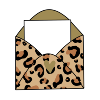 leopardo Stampa lettera png