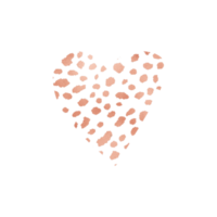 coeur motif dalmatien cuivré png