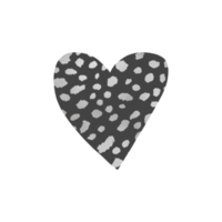 coeur motif dalmatien argenté png