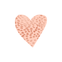 Copper Cheetah Pattern Heart png