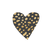 Gold Dalmatian Pattern Heart png