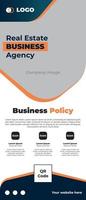 Real-Estate Business Rollup banner design template vector