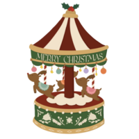 Cute Christmas Carousel png