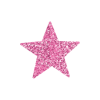 estrela de glitter rosa quente png