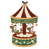 Kerstmis rendier carrousel png