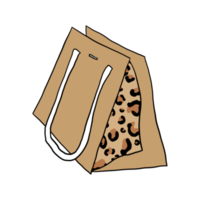 Einkaufstasche mit Leopardenmuster png