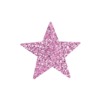 estrela de glitter rosa png