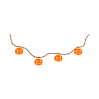 décoration suspendue de citrouille d'halloween png
