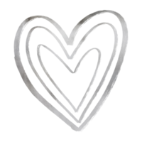 Silver Marbleized Heart Decoration png