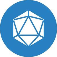 diseño de icono de vector de dados d20