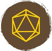 diseño de icono de vector de dados d20