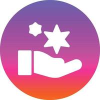 Hand Sparkles Vector Icon Design