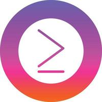 Greater Than Vector Icon Design