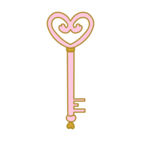 Pink Key Hand Drawn png