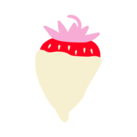vit choklad jordgubb png