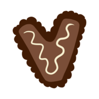 cioccolato lettera v png