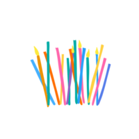 Colorful Birthday Candles png