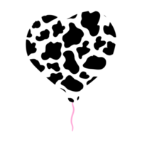 ballon coeur motif vache png