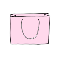 borsa della spesa rosa png