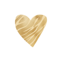 Golden Zebra Pattern Heart png