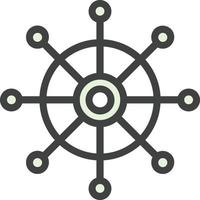 Dharmachakra Vector Icon Design