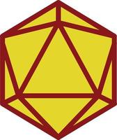 diseño de icono de vector de dados d20