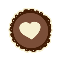 chocola hart koekje png
