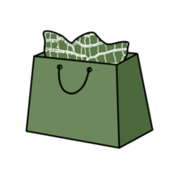 Green Alligator Pattern Shopping Bag png