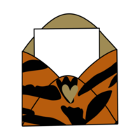 tiger skriva ut brev png