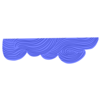 nuage bleu rétro png