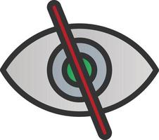 Eye Slash Vector Icon Design