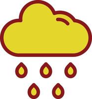 Cloud Rain Vector Icon Design