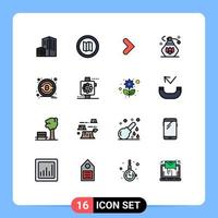 16 iconos creativos signos y símbolos modernos de smart apple forward btc elementos de diseño de vectores creativos editables y limpios