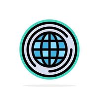 World Globe Big Think Abstract Circle Background Flat color Icon vector