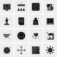 16 iconos de negocios universales vector ilustración de icono creativo para usar en proyectos relacionados con la web y dispositivos móviles