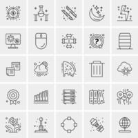 25 iconos de negocios universales vector ilustración de icono creativo para usar en proyectos relacionados con la web y dispositivos móviles