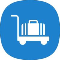 Luggage Cart Vector Icon Design