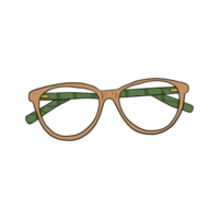 Brown Glasses With Alligator Pattern png