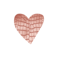 Pink Aligator Pattern Heart png