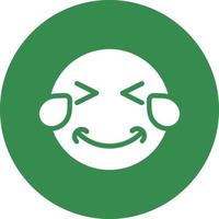 Grin Squint Tears Vector Icon Design