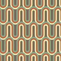 Retro geometric seamless pattern in style 50s-70s vector