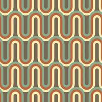 Retro geometric seamless pattern in style 50s-70s vector