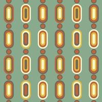 Retro geometric seamless pattern in style 50s-70s vector