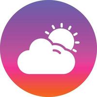 Cloud Sun Vector Icon Design