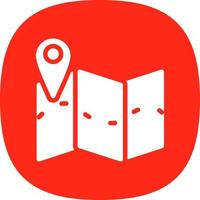 Map Marked Vector Icon Design