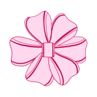 Pink Bow Hand Drawn png